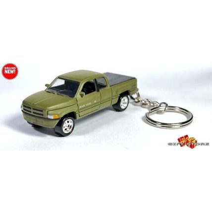 RARE KEYCHAIN ARMY GREEN DODGE RAM 1500 CUSTOM Ltd Ed GREAT GIFT NOVELTY