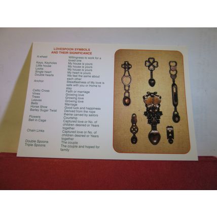 THE WELSH LOVE SPOON unused postcard by Judges =