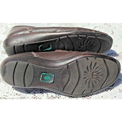 Montana Artisan Crafted Womens Flat Shoes Brown 6.5 Leather Round Toe Slip On