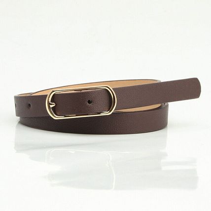 Simple Versatile Women's Multi-color Thin Belt New Sweet Dress Pu Belt