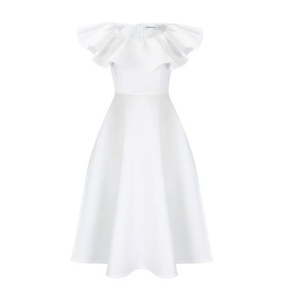 Fashion temperament ruffled large skirt swing party dress dress dress