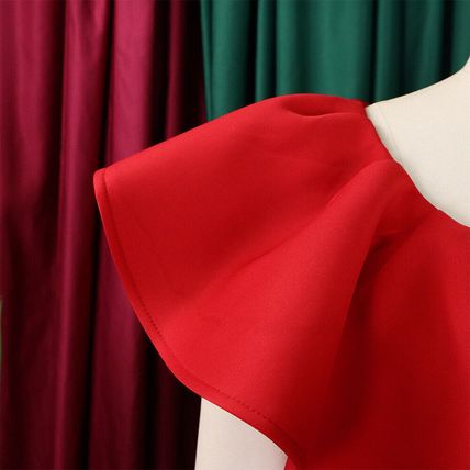 Fashion temperament ruffled large skirt swing party dress dress dress