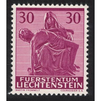Liechtenstein 'Pieta' Sculpture Christmas 1962 MNH SG#419