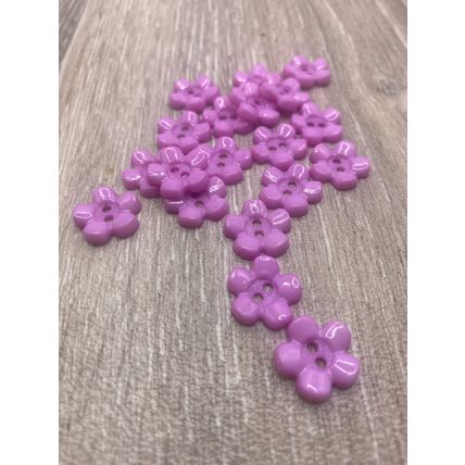 15mm Purple Baby and Children's Flower Buttons 2 Hole Acrylic Cardigans Knitting