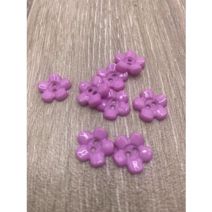 15mm Purple Baby and Children's Flower Buttons 2 Hole Acrylic Cardigans Knitting