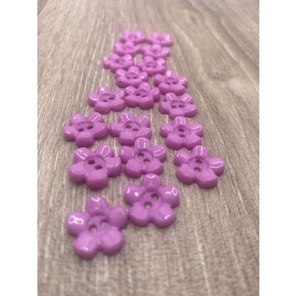 15mm Purple Baby and Children's Flower Buttons 2 Hole Acrylic Cardigans Knitting