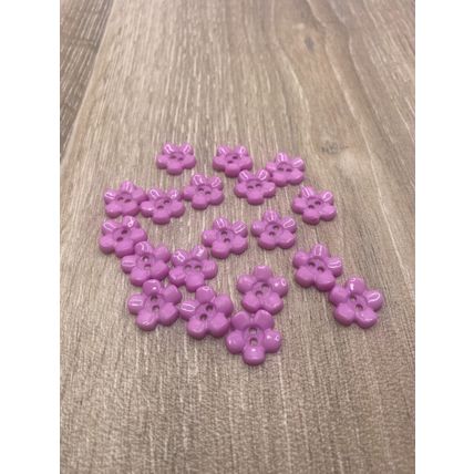 15mm Purple Baby and Children's Flower Buttons 2 Hole Acrylic Cardigans Knitting