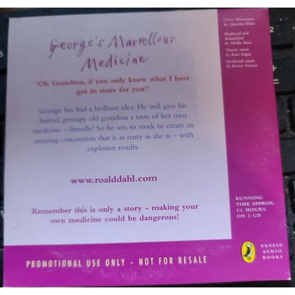 Georges Marvelous Medicine CD Promo Audiobook The Mirror Roald Dahl Kids