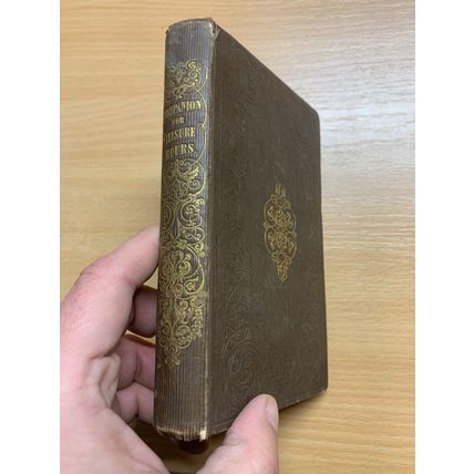 c1853 "COMPANION FOR LEISURE HOURS" ILLUSTRATED POETRY ANTIQUE BOOK (P3)
