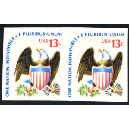 1596a, Mint VF NH 13¢ - Horizontal Imperforate Pair Error * Stuart Katz