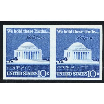 1520a, Mint VF NH 10¢ - Imperforate Coil Pair Error * Stuart Katz