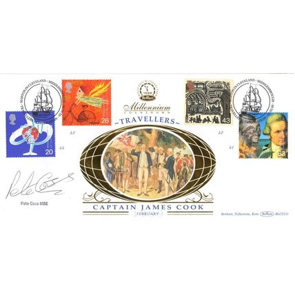 Pete Goss MBE Yachtsman Captain Cook Benham Hand Signed Autograph FDC