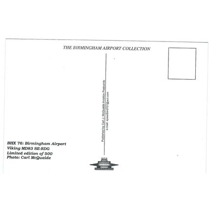 MD 83 AIRCRAFT VIKING . CARD NO BHX 76