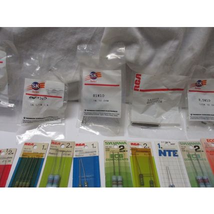 Vintage Lot of 60 Packets Resistors NTE,ECG, RCA,SK Factory Sealed