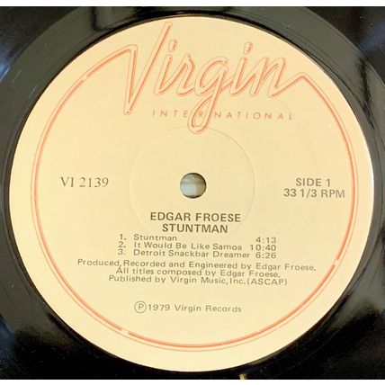 STUNTMAN by Edgar Froese original 1979 electronica record album