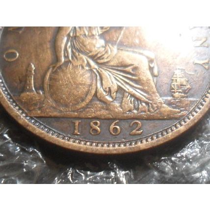 1862 Victoria penny.