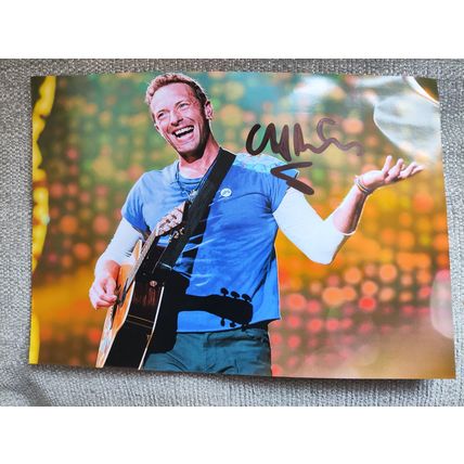 Genuine, Signed, 8.5"x11.5", Photo, Chris Martin (Singer/Musician, Coldplay)