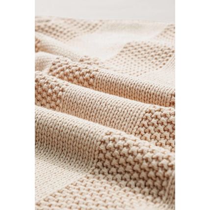 Pale Khaki Solid Color Cable Knit Ribbed Loose Sweater