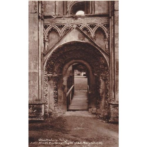North Doorway Chapel Of SS Mary & Joseph Glastonbury Abbey Somerset Postcard