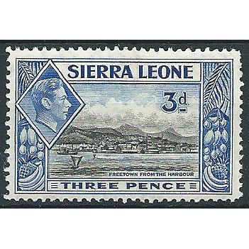 Sierra Leone 1938 SG192 3d Black & Ultramarine Mounted Mint .. ..