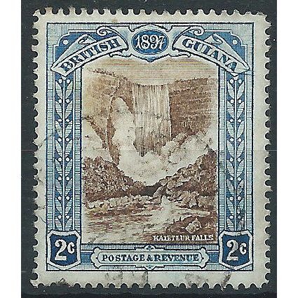 British Guiana 1898 SG218 2c Brown & Blue Fine Used ..