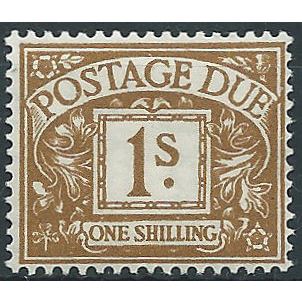 1955 D53 1/- Bistre Brown Postage Due Mounted Mint ..