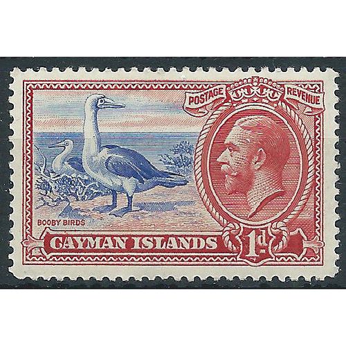 Cayman Islands 1935 SG98 1d Ultramarine & Scarlet Mounted Mint . ..
