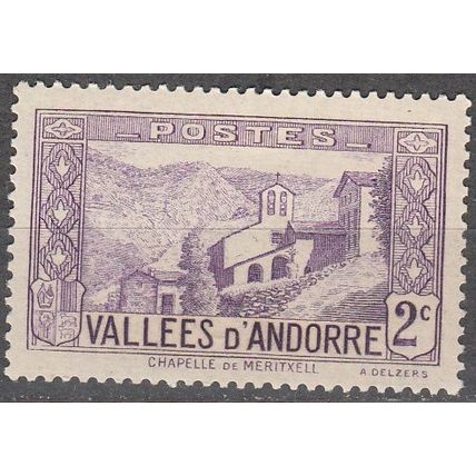 Andorre Français 1932 Michel 25 Neuf * Cote (2008) 1.50 € Chapelle de Meritxell