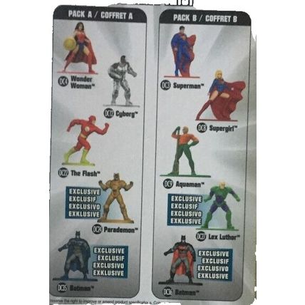 NEW DC Comics Metal Nanofigure Pack A & Pack B