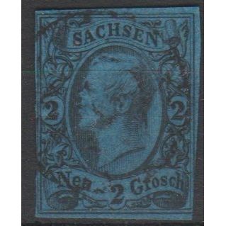 Mi: 10 used 1855 Saxony Cat € 25