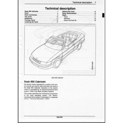 Saab 900 Cabriolet Workshop Manual 1995 1996 199526470 PDF