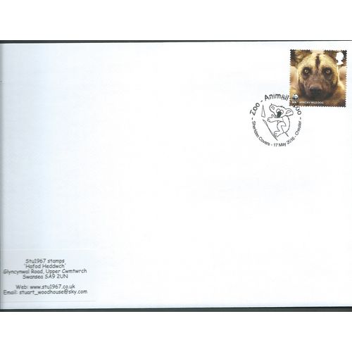 2016 1ST 'WWF' + 'ZOO-ANIMAIL-ZOO, SHERIDAN, CHESTER' PMK COVER (EBIDPACK3978)