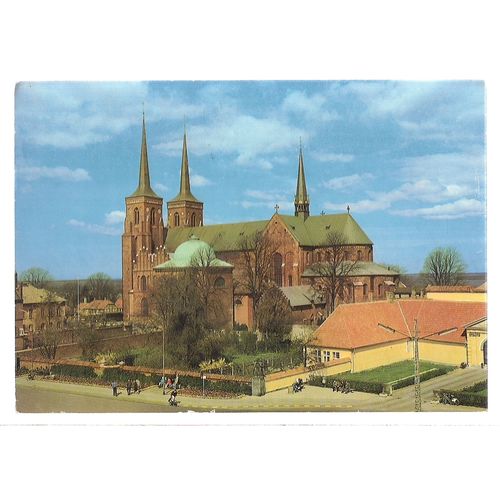 ROSKILDE CATHEDRAL used postcard 1986 postmark =