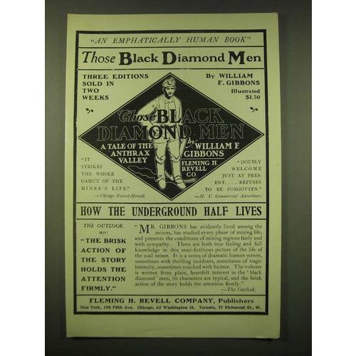 1902 Fleming H. Revell Ad - An Emphatically Human Book Those Black Diamond Men