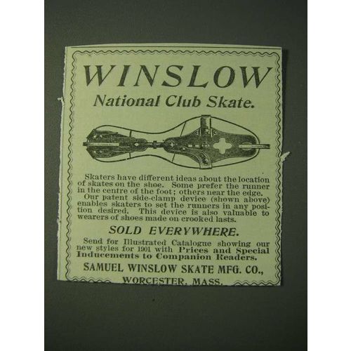 1900 Samuel Winslow National Club Skate Ad