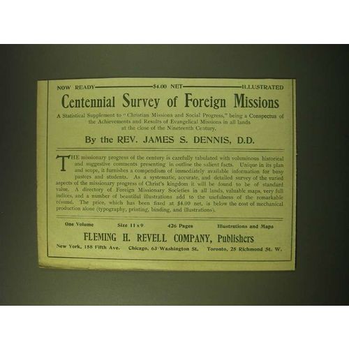 1902 Fleming H. Revell Ad - Centennial Survey of Foreign Missions