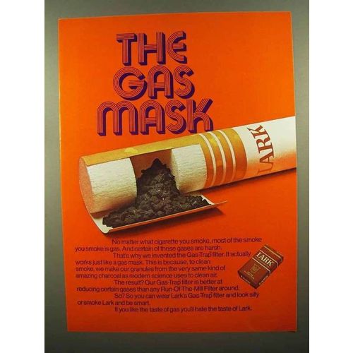 1970 Lark Cigarettes Ad - The Gas Mask