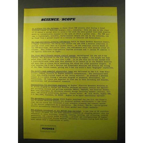 1970 Hughes Aircraft Ad - 14 Soldiers Hit the Bullseye