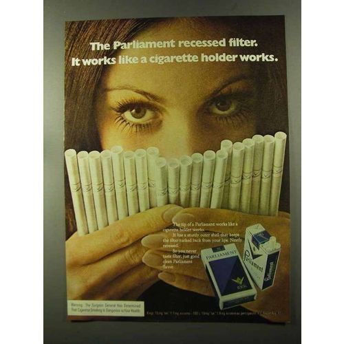 1973 Parliament Cigarettes Ad - Recessed Filter