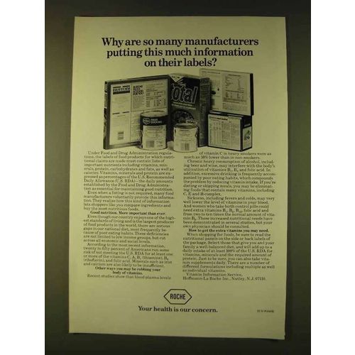 1979 Roche Vitamins Ad - Putting on Their Labels