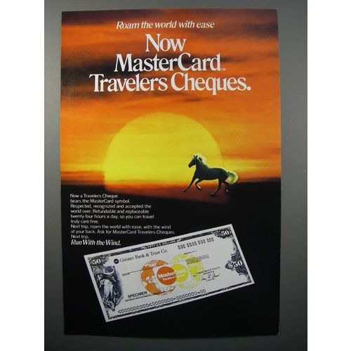 1981 MasterCard Travelers Cheques Ad