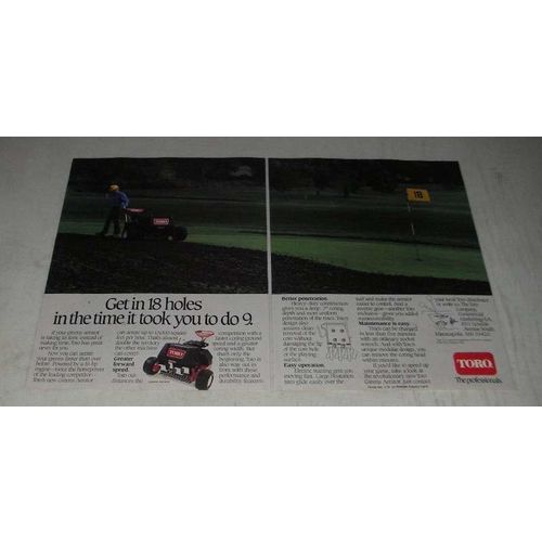 1988 Toro Greens Aerator Ad - Get in 18 Holes