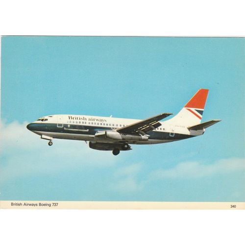 British Airways Boeing B737 Civil Aviation Postcard (A23064)
