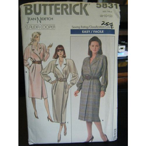 Butterick Jean Nidetch for Claudia Cooper 5831 Misses Dress Pattern - Sz 8/10/12