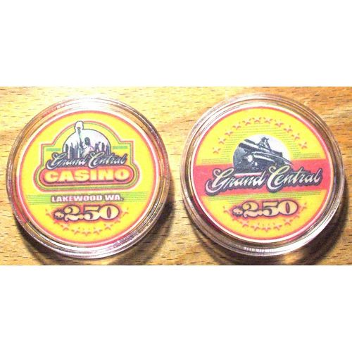 Grand Central $2.50 CASINO CHIP - Lakewood, Washington - 2003