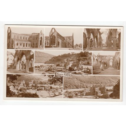 Tintern Abbey Monmouthshire RP Multiview Postcard