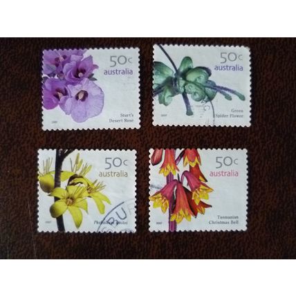 Australia 2007 Australian Wild flowers used set stamps SG2759-62 Sturt's rose