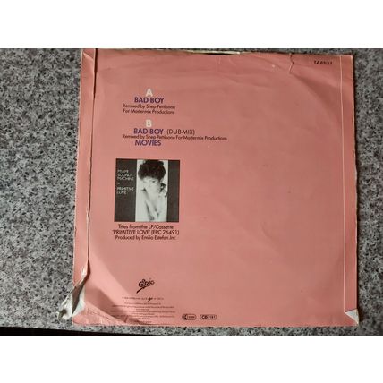 Miami Sound Machine ‎– Bad Boy (Shep Pettibone Remix) ( TA 6537) 1986 (EP)