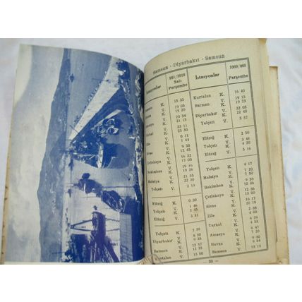 TCDD Turkey Train Timetable Amtliches Kursbuch TÜRKEI Indicateur officiel 1953