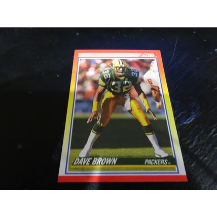 1990 Score Football Card # 229 Dave Brown Excellent-Mint (6) Green Bay Packers